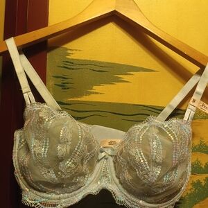 Victoria's Secret Iridescent Sequin Lace Bra